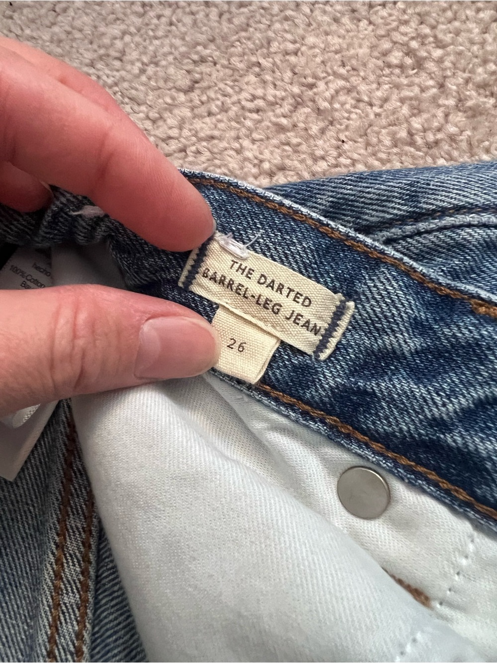Madewell Darted Barrel Leg Jean - Picture 4 of 5